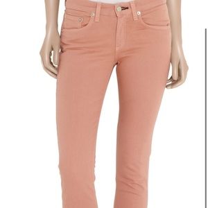 Rag & Bone peach skinny jeans
